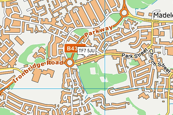 TF7 5JU map - OS VectorMap District (Ordnance Survey) TF7 5JU map - OS VectorMap District (Ordnance Survey)