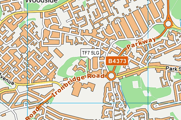 TF7 5LG map - OS VectorMap District (Ordnance Survey) TF7 5LG map - OS VectorMap District (Ordnance Survey)
