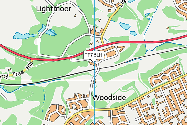 TF7 5LH map - OS VectorMap District (Ordnance Survey) TF7 5LH map - OS VectorMap District (Ordnance Survey)