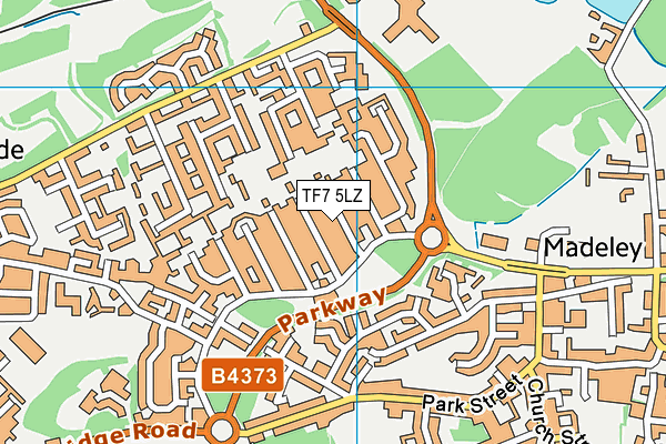 TF7 5LZ map - OS VectorMap District (Ordnance Survey) TF7 5LZ map - OS VectorMap District (Ordnance Survey)