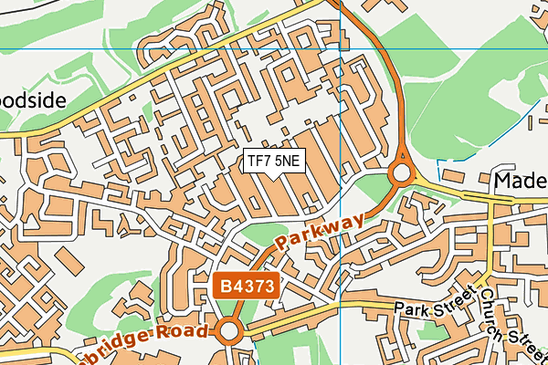 TF7 5NE map - OS VectorMap District (Ordnance Survey) TF7 5NE map - OS VectorMap District (Ordnance Survey)