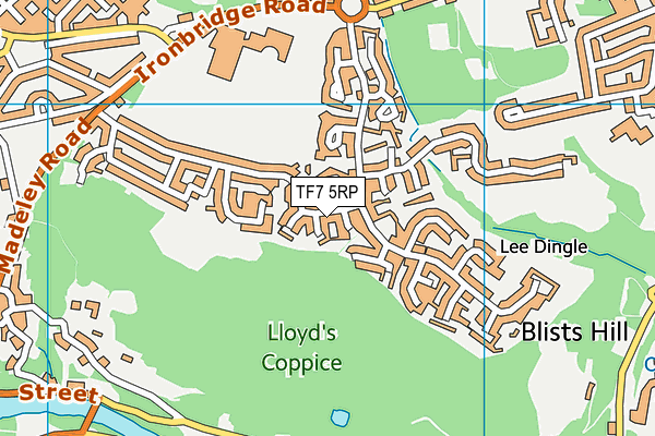 TF7 5RP map - OS VectorMap District (Ordnance Survey) TF7 5RP map - OS VectorMap District (Ordnance Survey)
