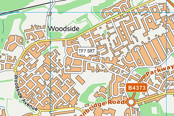 TF7 5RT map - OS VectorMap District (Ordnance Survey) TF7 5RT map - OS VectorMap District (Ordnance Survey)