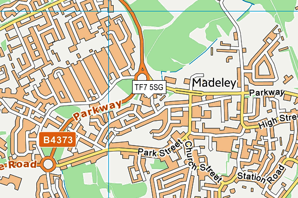 TF7 5SG map - OS VectorMap District (Ordnance Survey) TF7 5SG map - OS VectorMap District (Ordnance Survey)