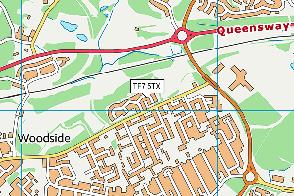 TF7 5TX map - OS VectorMap District (Ordnance Survey) TF7 5TX map - OS VectorMap District (Ordnance Survey)