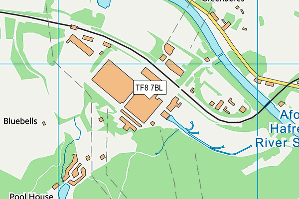 TF8 7BL map - OS VectorMap District (Ordnance Survey) TF8 7BL map - OS VectorMap District (Ordnance Survey)