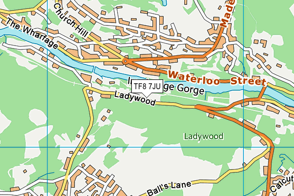 TF8 7JU map - OS VectorMap District (Ordnance Survey) TF8 7JU map - OS VectorMap District (Ordnance Survey)