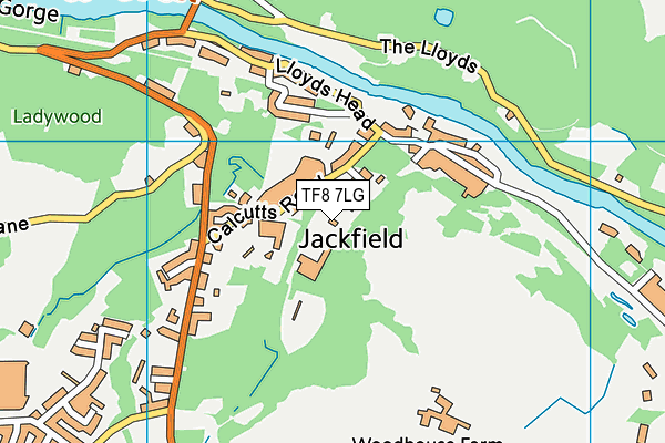 TF8 7LG map - OS VectorMap District (Ordnance Survey) TF8 7LG map - OS VectorMap District (Ordnance Survey)