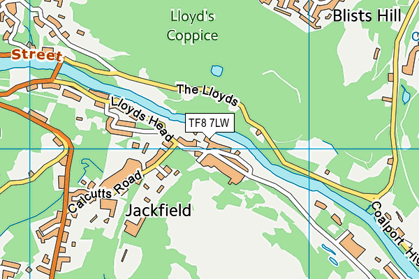 TF8 7LW map - OS VectorMap District (Ordnance Survey) TF8 7LW map - OS VectorMap District (Ordnance Survey)