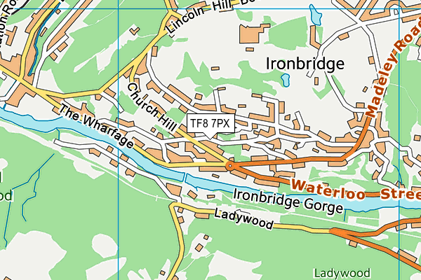TF8 7PX map - OS VectorMap District (Ordnance Survey)