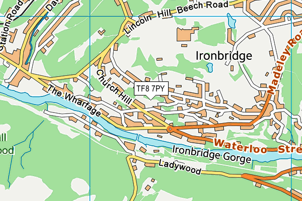 TF8 7PY map - OS VectorMap District (Ordnance Survey) TF8 7PY map - OS VectorMap District (Ordnance Survey)
