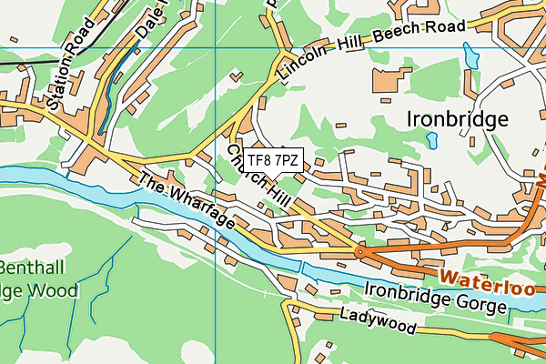 TF8 7PZ map - OS VectorMap District (Ordnance Survey) TF8 7PZ map - OS VectorMap District (Ordnance Survey)