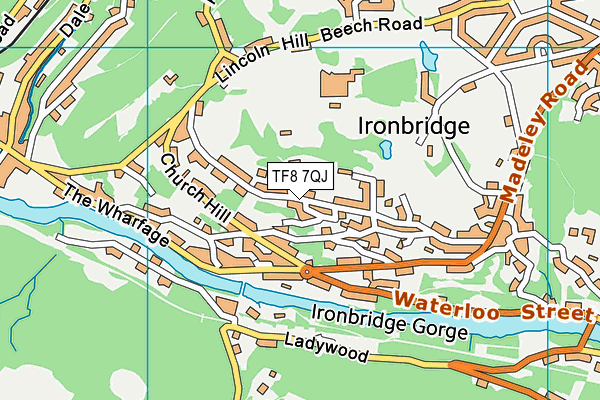 TF8 7QJ map - OS VectorMap District (Ordnance Survey) TF8 7QJ map - OS VectorMap District (Ordnance Survey)