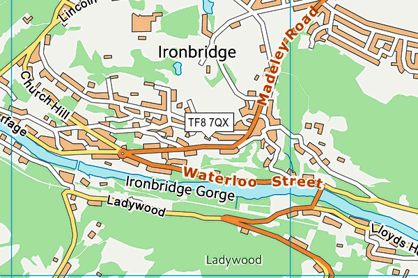TF8 7QX map - OS VectorMap District (Ordnance Survey)