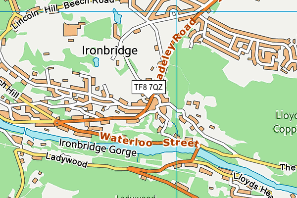 TF8 7QZ map - OS VectorMap District (Ordnance Survey) TF8 7QZ map - OS VectorMap District (Ordnance Survey)
