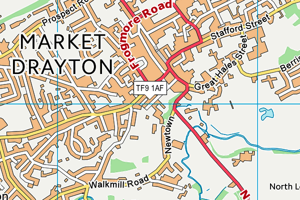 TF9 1AF map - OS VectorMap District (Ordnance Survey) TF9 1AF map - OS VectorMap District (Ordnance Survey)