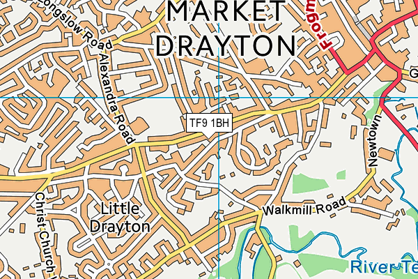 TF9 1BH map - OS VectorMap District (Ordnance Survey) TF9 1BH map - OS VectorMap District (Ordnance Survey)