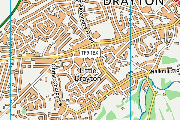 TF9 1BX map - OS VectorMap District (Ordnance Survey) TF9 1BX map - OS VectorMap District (Ordnance Survey)