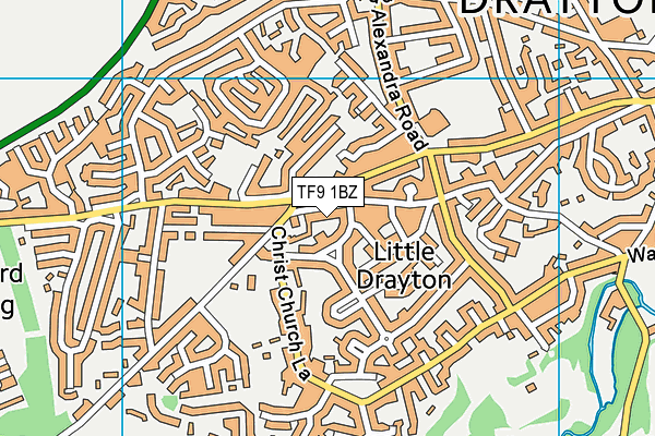 TF9 1BZ map - OS VectorMap District (Ordnance Survey) TF9 1BZ map - OS VectorMap District (Ordnance Survey)