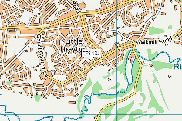 TF9 1DJ map - OS VectorMap District (Ordnance Survey) TF9 1DJ map - OS VectorMap District (Ordnance Survey)