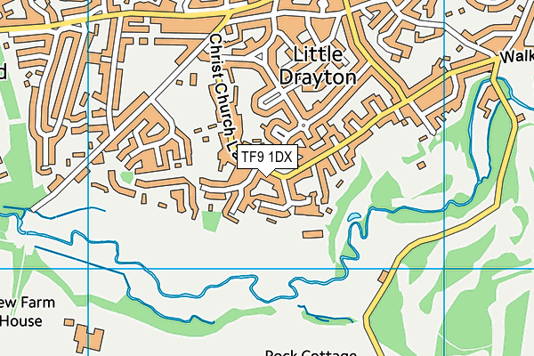 TF9 1DX map - OS VectorMap District (Ordnance Survey) TF9 1DX map - OS VectorMap District (Ordnance Survey)