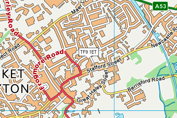 TF9 1ET map - OS VectorMap District (Ordnance Survey) TF9 1ET map - OS VectorMap District (Ordnance Survey)