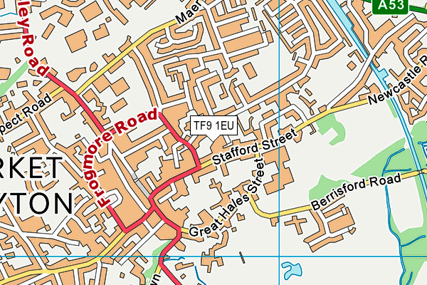 TF9 1EU map - OS VectorMap District (Ordnance Survey) TF9 1EU map - OS VectorMap District (Ordnance Survey)