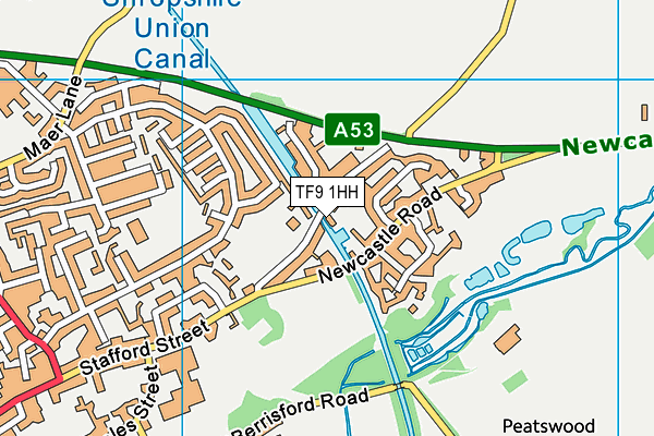 TF9 1HH map - OS VectorMap District (Ordnance Survey) TF9 1HH map - OS VectorMap District (Ordnance Survey)