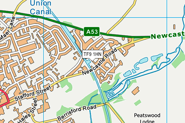 TF9 1HN map - OS VectorMap District (Ordnance Survey) TF9 1HN map - OS VectorMap District (Ordnance Survey)