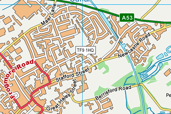 TF9 1HQ map - OS VectorMap District (Ordnance Survey) TF9 1HQ map - OS VectorMap District (Ordnance Survey)