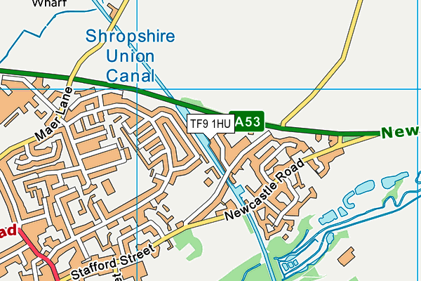 TF9 1HU map - OS VectorMap District (Ordnance Survey) TF9 1HU map - OS VectorMap District (Ordnance Survey)