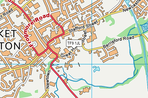 TF9 1JL map - OS VectorMap District (Ordnance Survey) TF9 1JL map - OS VectorMap District (Ordnance Survey)