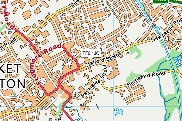 TF9 1JQ map - OS VectorMap District (Ordnance Survey) TF9 1JQ map - OS VectorMap District (Ordnance Survey)