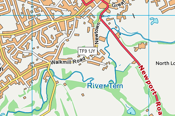 TF9 1JY map - OS VectorMap District (Ordnance Survey) TF9 1JY map - OS VectorMap District (Ordnance Survey)