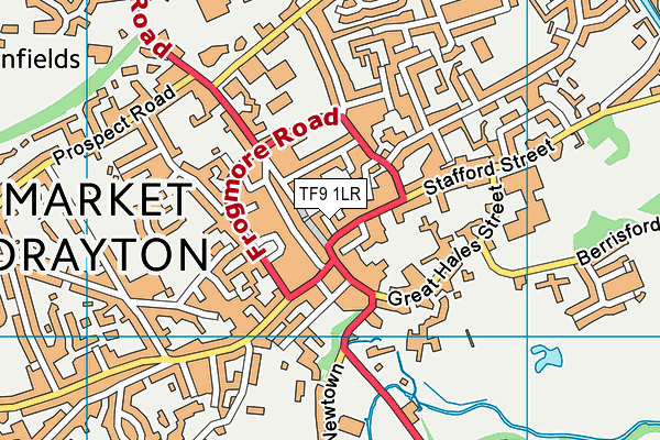 TF9 1LR map - OS VectorMap District (Ordnance Survey) TF9 1LR map - OS VectorMap District (Ordnance Survey)