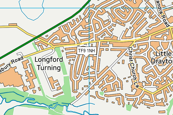 TF9 1NH map - OS VectorMap District (Ordnance Survey) TF9 1NH map - OS VectorMap District (Ordnance Survey)