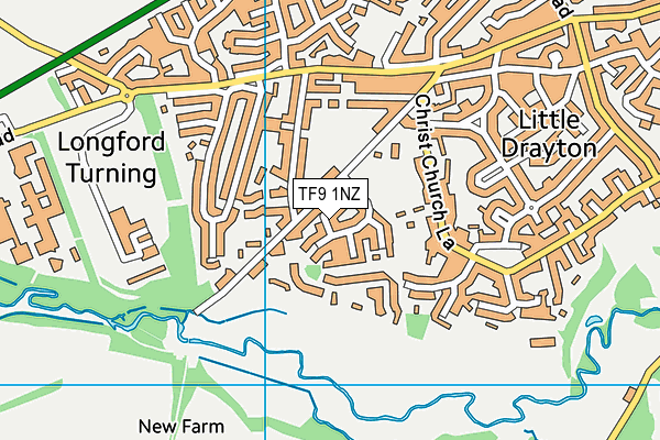 TF9 1NZ map - OS VectorMap District (Ordnance Survey) TF9 1NZ map - OS VectorMap District (Ordnance Survey)