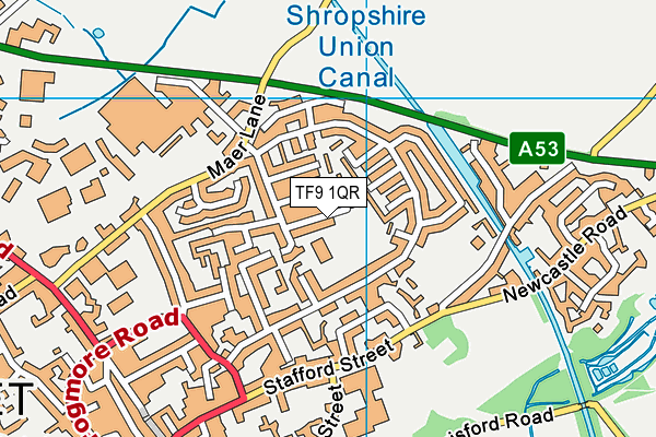 TF9 1QR map - OS VectorMap District (Ordnance Survey)