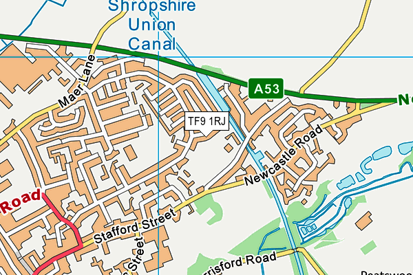 TF9 1RJ map - OS VectorMap District (Ordnance Survey) TF9 1RJ map - OS VectorMap District (Ordnance Survey)