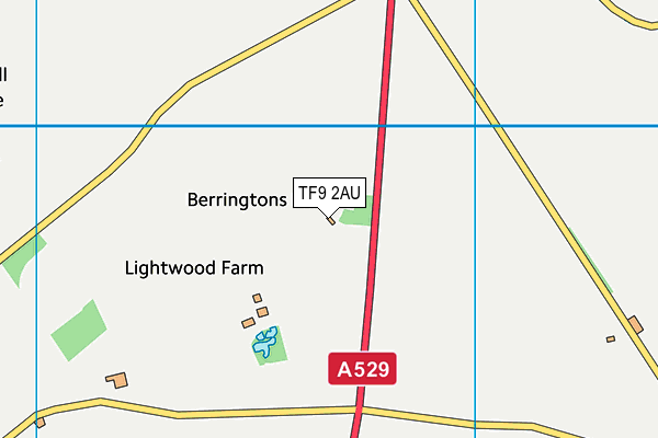TF9 2AU map - OS VectorMap District (Ordnance Survey) TF9 2AU map - OS VectorMap District (Ordnance Survey)
