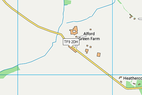 TF9 2DH map - OS VectorMap District (Ordnance Survey) TF9 2DH map - OS VectorMap District (Ordnance Survey)