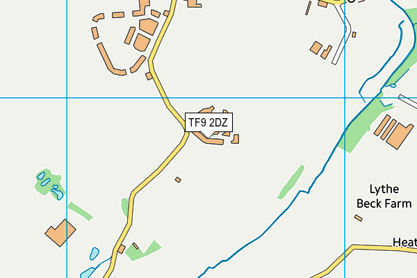 TF9 2DZ map - OS VectorMap District (Ordnance Survey) TF9 2DZ map - OS VectorMap District (Ordnance Survey)