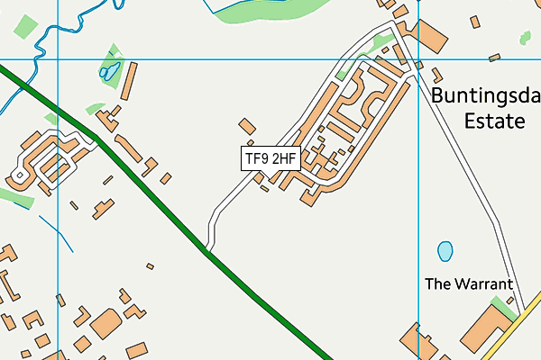 TF9 2HF map - OS VectorMap District (Ordnance Survey) TF9 2HF map - OS VectorMap District (Ordnance Survey)