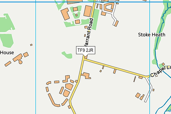 TF9 2JR map - OS VectorMap District (Ordnance Survey) TF9 2JR map - OS VectorMap District (Ordnance Survey)