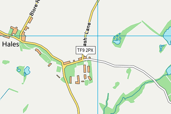 TF9 2PX map - OS VectorMap District (Ordnance Survey) TF9 2PX map - OS VectorMap District (Ordnance Survey)