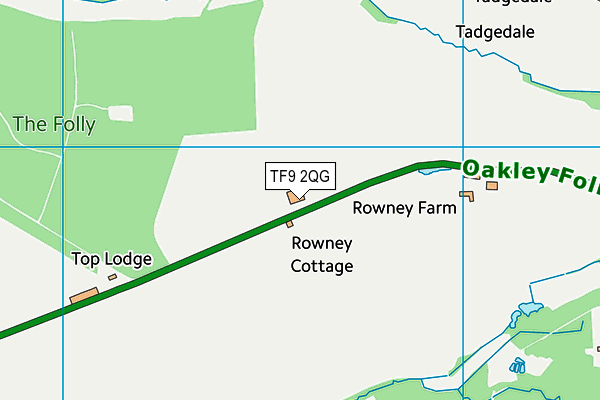 TF9 2QG map - OS VectorMap District (Ordnance Survey)