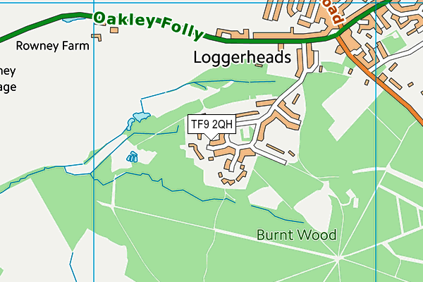 TF9 2QH map - OS VectorMap District (Ordnance Survey) TF9 2QH map - OS VectorMap District (Ordnance Survey)