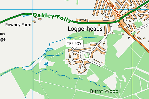 TF9 2QY map - OS VectorMap District (Ordnance Survey) TF9 2QY map - OS VectorMap District (Ordnance Survey)