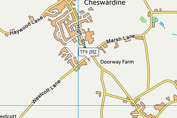TF9 2RZ map - OS VectorMap District (Ordnance Survey) TF9 2RZ map - OS VectorMap District (Ordnance Survey)