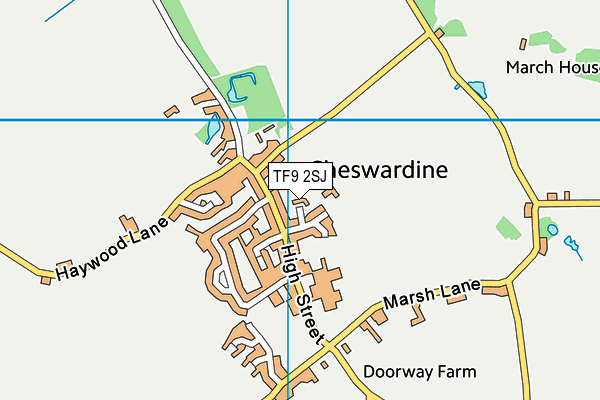 TF9 2SJ map - OS VectorMap District (Ordnance Survey) TF9 2SJ map - OS VectorMap District (Ordnance Survey)